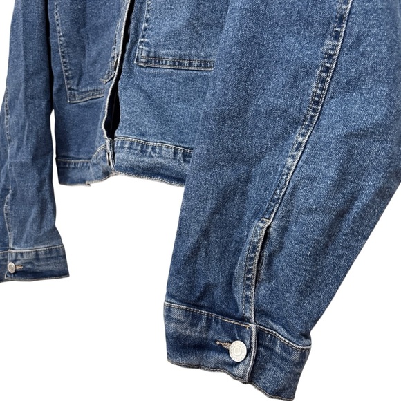 Stitch Star Blue Denim Jean Cropped Jacket Womens Size XL NWT - Picture 5 of 14